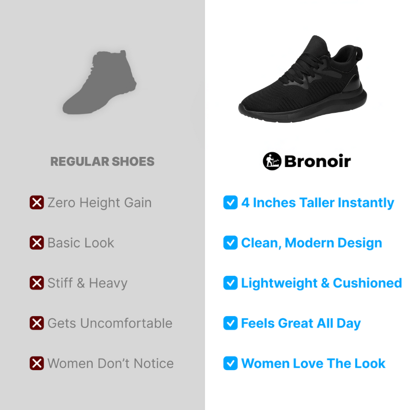Bronoir™ Steppers – Height Boost Sneakers – Up to 4Inch Taller Instantly & Comfortably