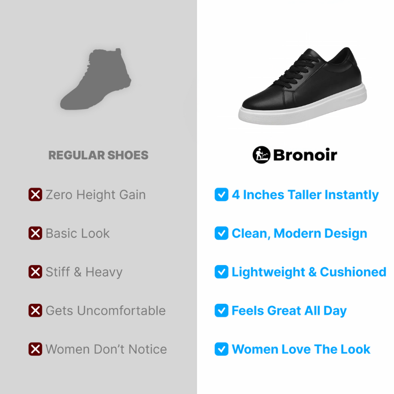 Bronoir™ Tallstride – Height Boost Sneakers – Up to 4Inch Taller Instantly & Comfortably