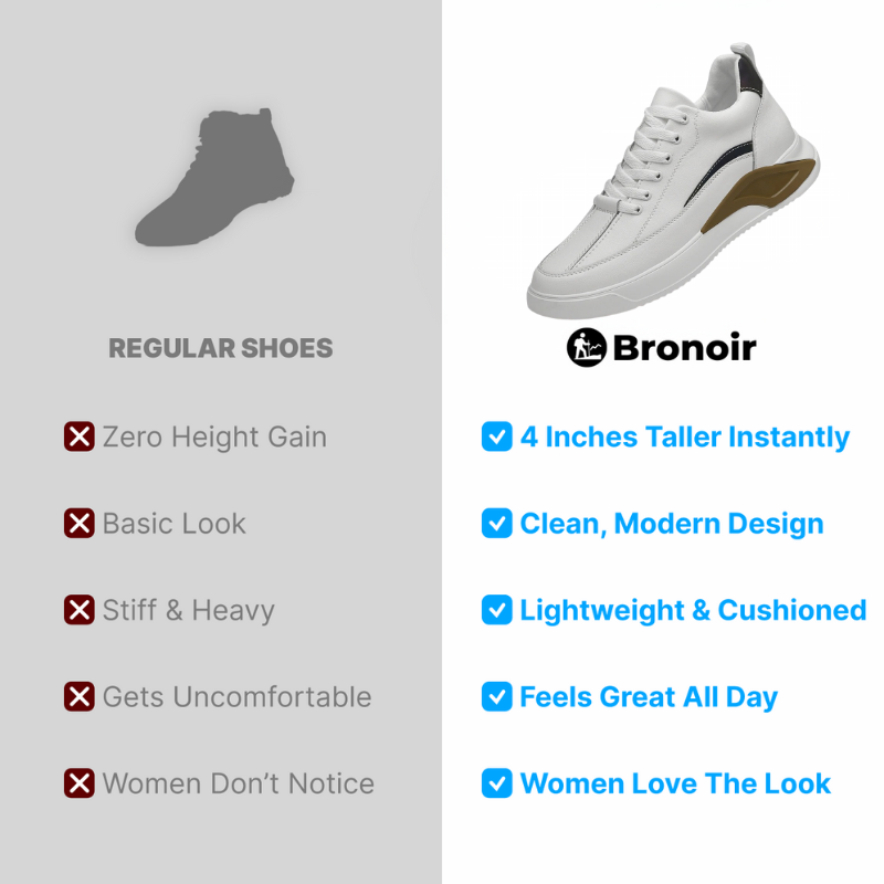 Bronoir™ Staturox – Height Boost Sneakers – Up to 4Inch Taller Instantly & Comfortably