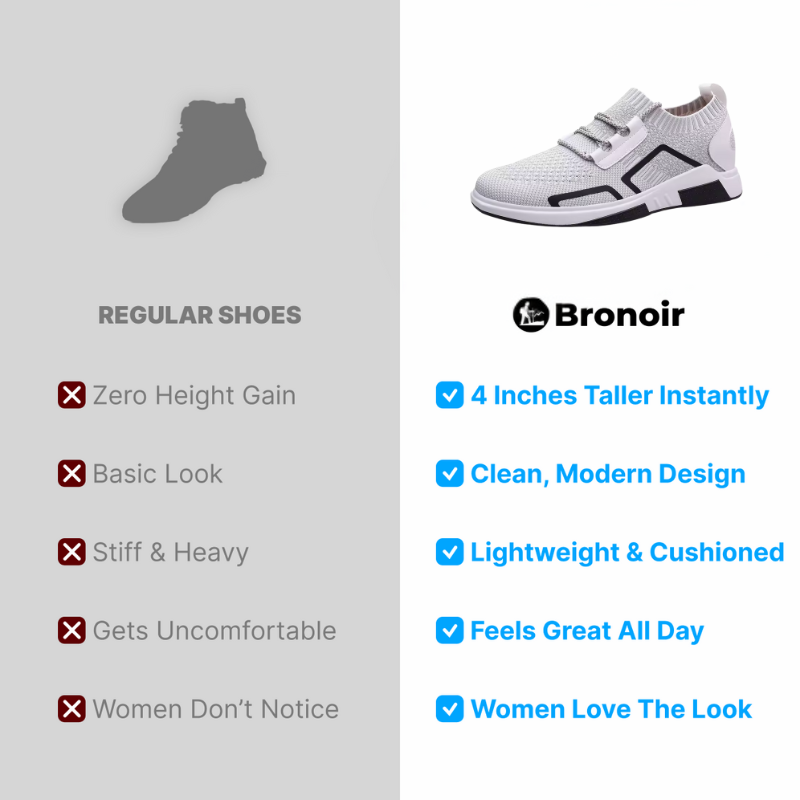 Bronoir™ BoostMate – Height Boost Sneakers – Up to 4Inch Taller Instantly & Comfortably