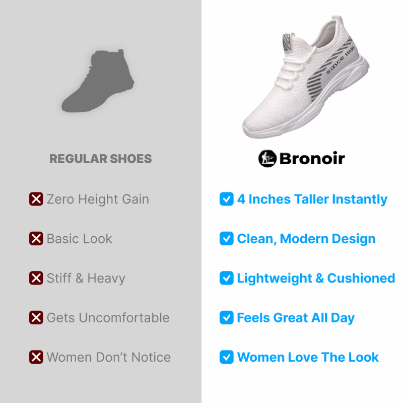 Bronoir™ Heightist – Height Boost Sneakers – Up to 4Inch Taller Instantly & Comfortably