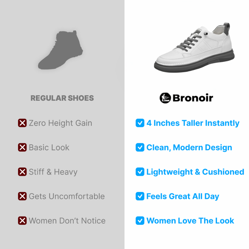 Bronoir™ Talltrek – Height Boost Sneakers – Up to 4Inch Taller Instantly & Comfortably