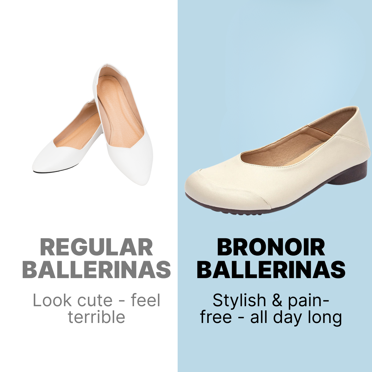 Bronoir Isla Belle - Elegant & Supportive Ballerinas for Daily Comfort