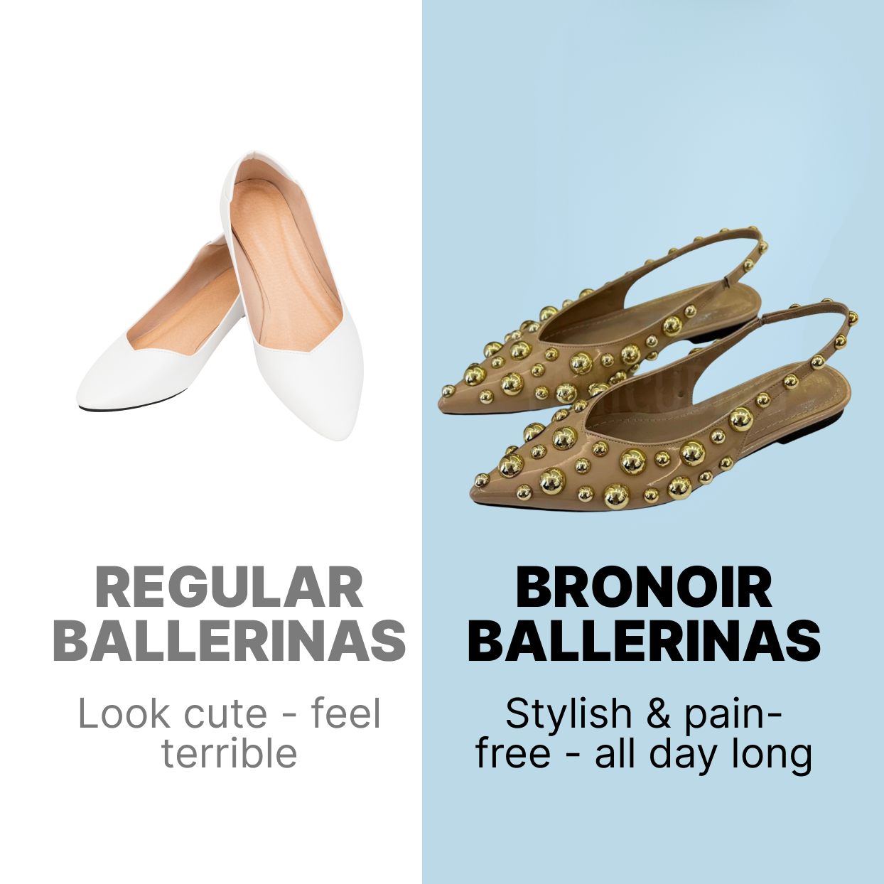 Bronoir Lyla Soft - Elegant & Supportive Ballerinas for Daily Comfort
