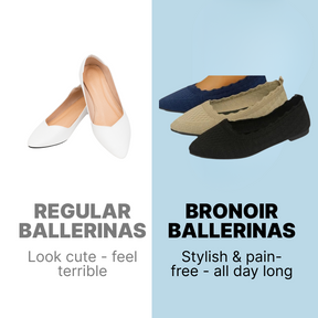 Bronoir Amara Rose - Elegant & Supportive Ballerinas for Daily Comfort