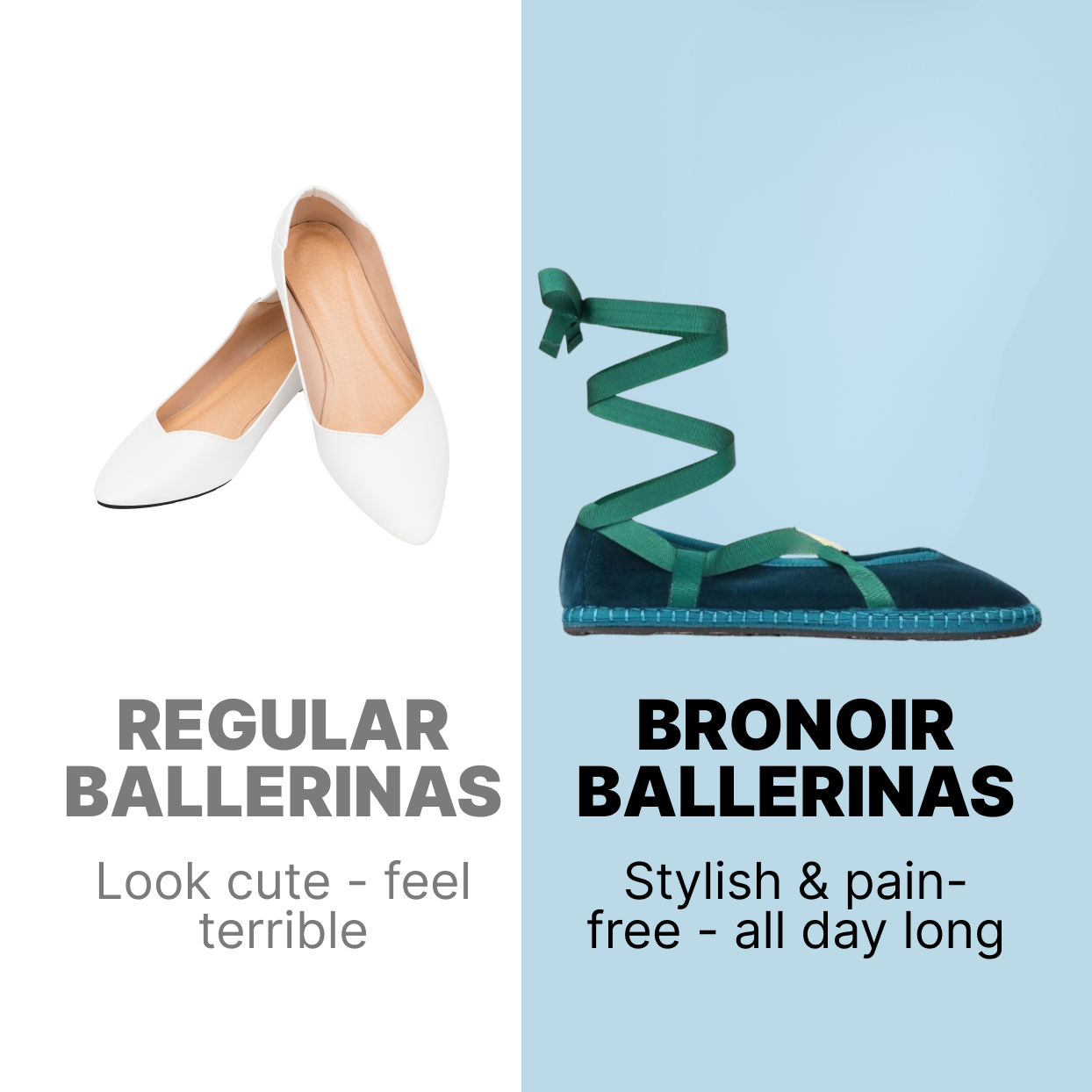 Bronoir Mila Grace - Elegant & Supportive Ballerinas for Daily Comfort