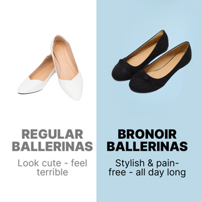 Bronoir Layla Shine - Elegant & Supportive Ballerinas for Daily Comfort