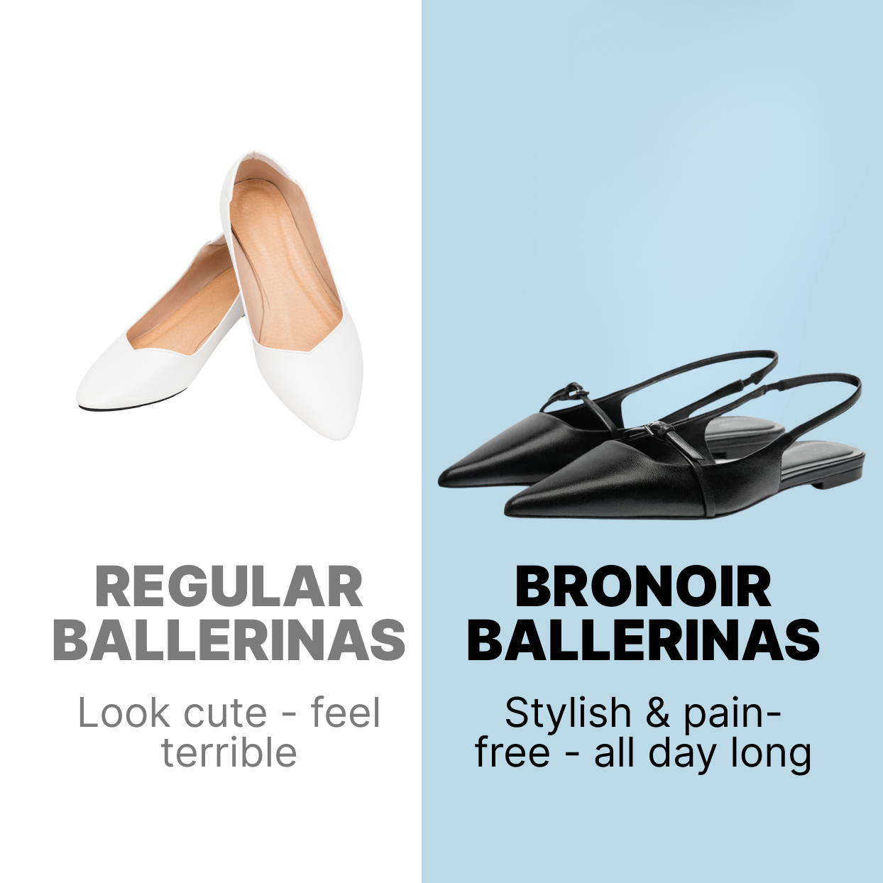 Bronoir Arya Chic - Elegant & Supportive Ballerinas for Daily Comfort