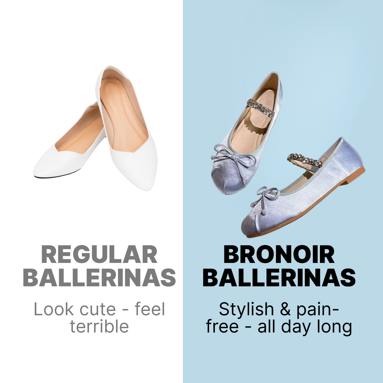 Bronoir Alma Belle - Elegant & Supportive Ballerinas for Daily Comfort