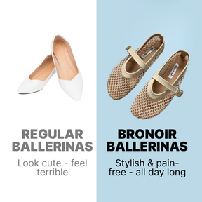 Bronoir Ava Bliss - Elegant & Supportive Ballerinas for Daily Comfort
