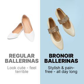 Bronoir Lily Pearl - Elegant & Supportive Ballerinas for Daily Comfort