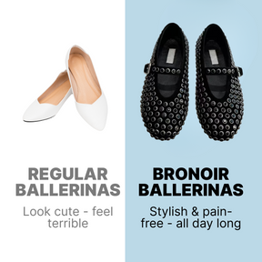 Bronoir Nova Glow - Elegant & Supportive Ballerinas for Daily Comfort