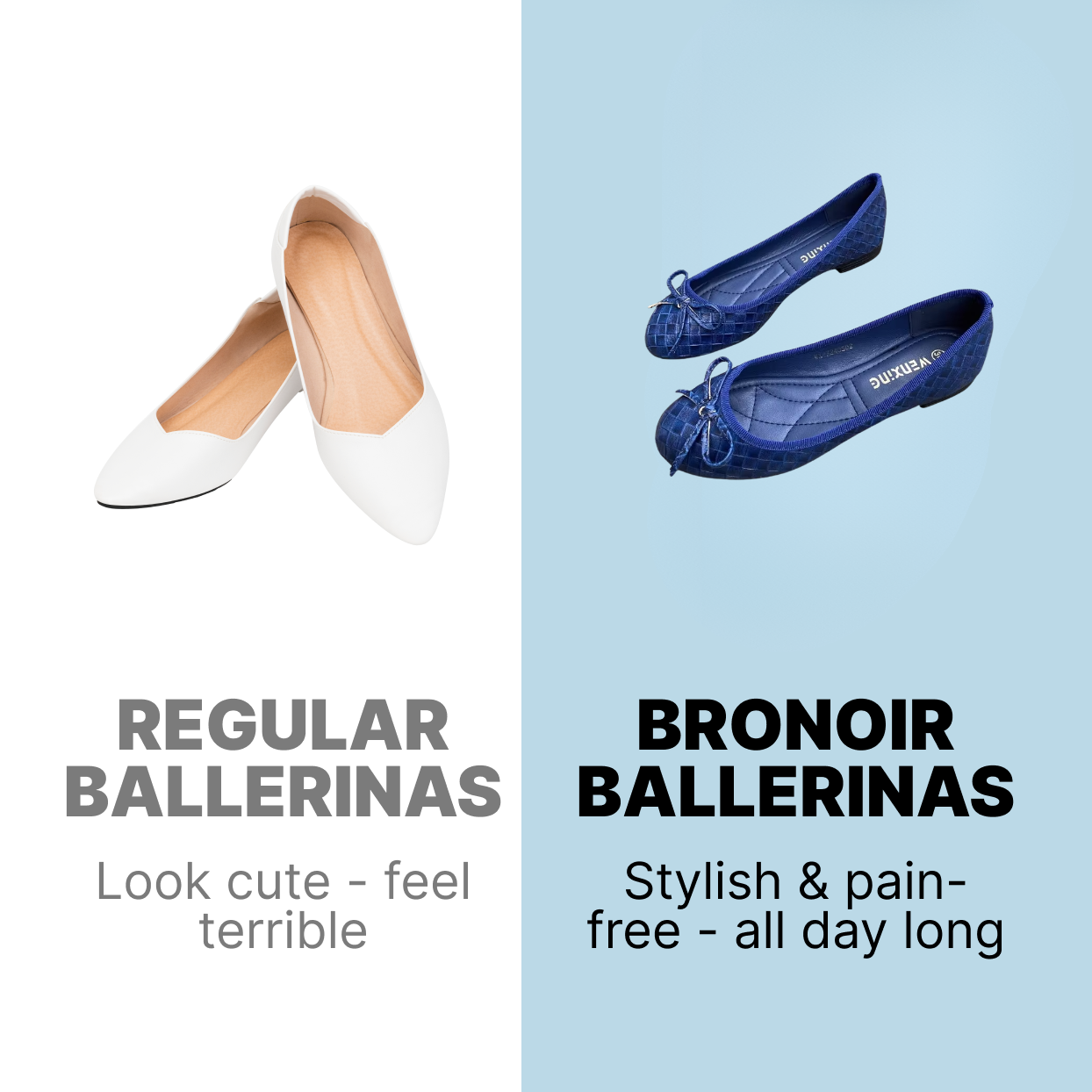 Bronoir Elina Bloom - Elegant & Supportive Ballerinas for Daily Comfort