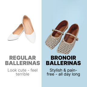 Bronoir Reina Glow - Elegant & Supportive Ballerinas for Daily Comfort