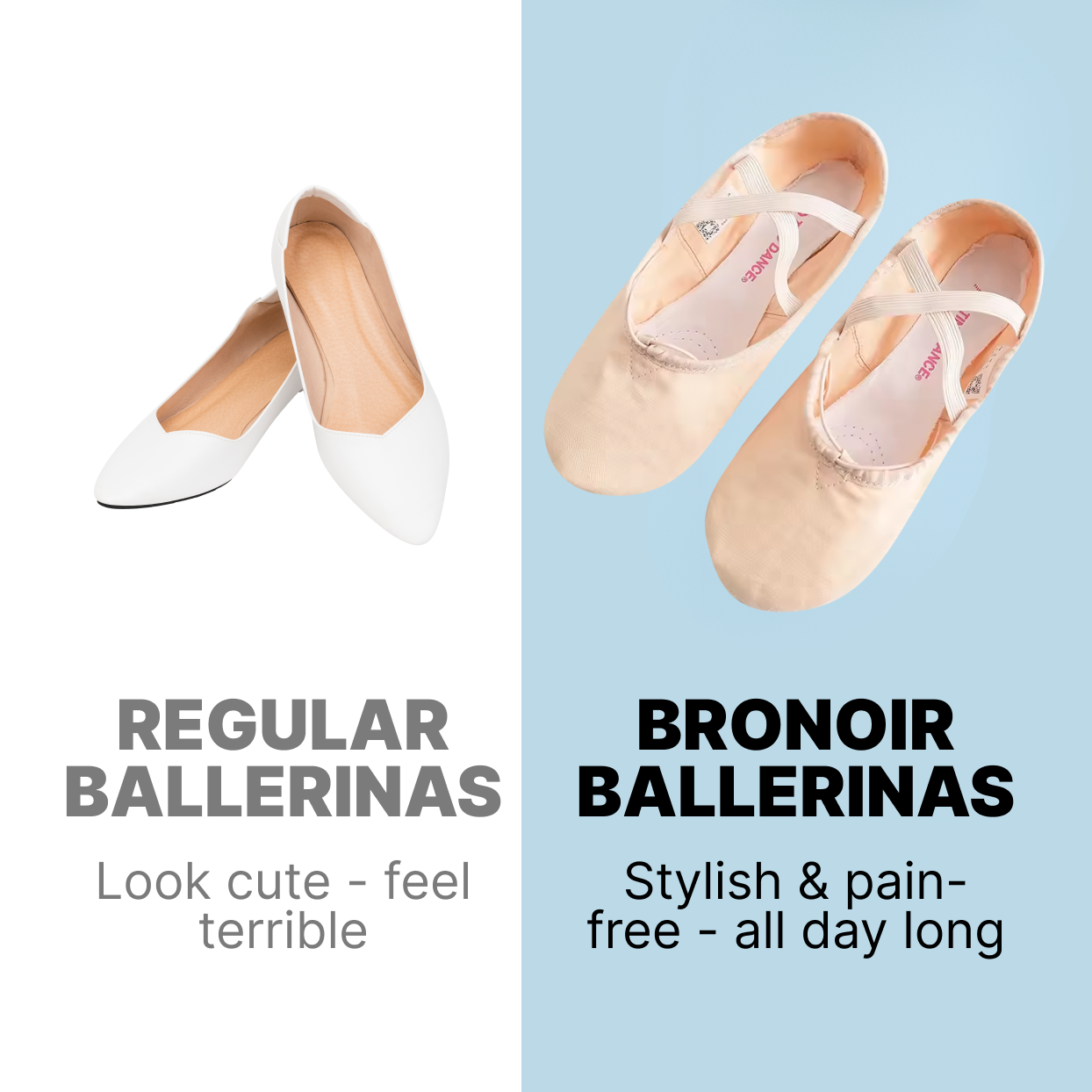 Bronoir Luna Charm - Elegant & Supportive Ballerinas for Daily Comfort
