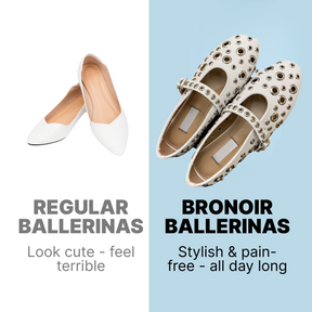 Bronoir Elara Bloom - Elegant & Supportive Ballerinas for Daily Comfort