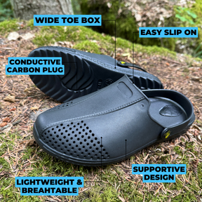 Bronoir Connect - Grounding Clogs with carbon-fiber plug