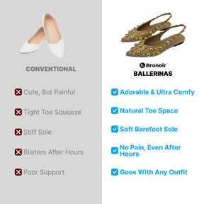 Bronoir Lyla Soft - Elegant & Supportive Ballerinas for Daily Comfort