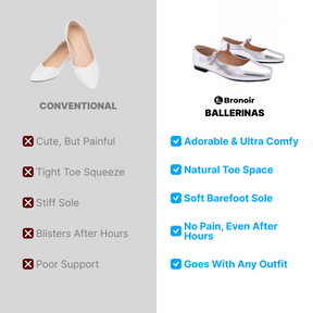 Bronoir Liana Fit - Elegant & Supportive Ballerinas for Daily Comfort