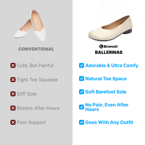 Bronoir Zina Dream - Elegant & Supportive Ballerinas for Daily Comfort