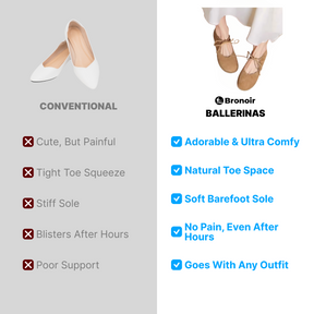Bronoir Celine Chic - Elegant & Supportive Ballerinas for Daily Comfort
