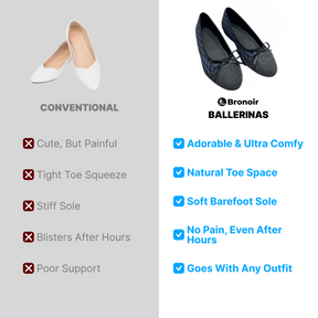 Bronoir Aria Lush - Elegant & Supportive Ballerinas for Daily Comfort