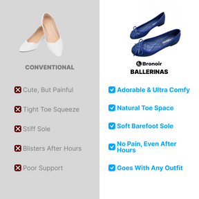 Bronoir Elina Bloom - Elegant & Supportive Ballerinas for Daily Comfort