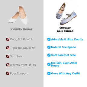 Bronoir Alma Belle - Elegant & Supportive Ballerinas for Daily Comfort