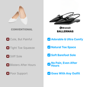 Bronoir Arya Chic - Elegant & Supportive Ballerinas for Daily Comfort