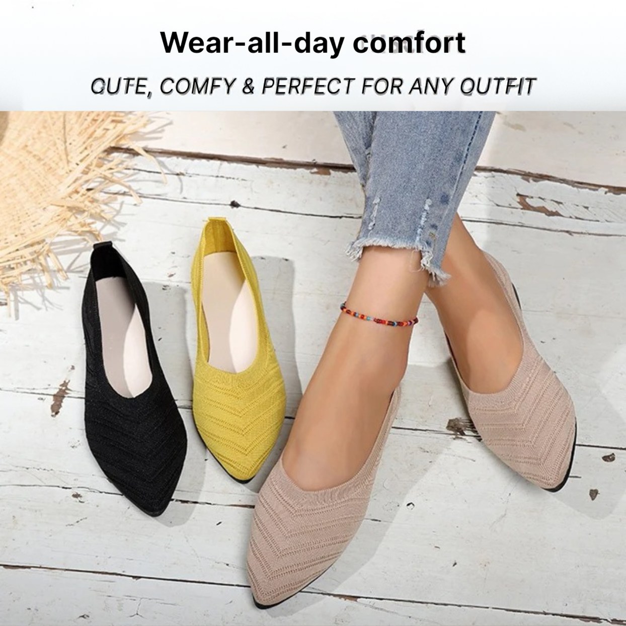 Bronoir Zoe Bloom - Elegant & Supportive Ballerinas for Daily Comfort
