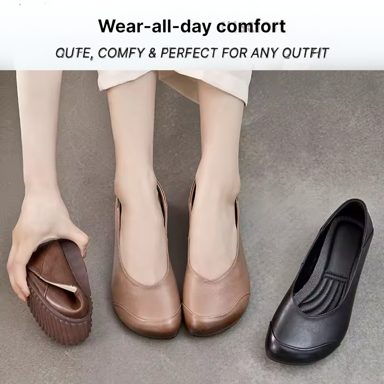 Bronoir Zina Dream - Elegant & Supportive Ballerinas for Daily Comfort