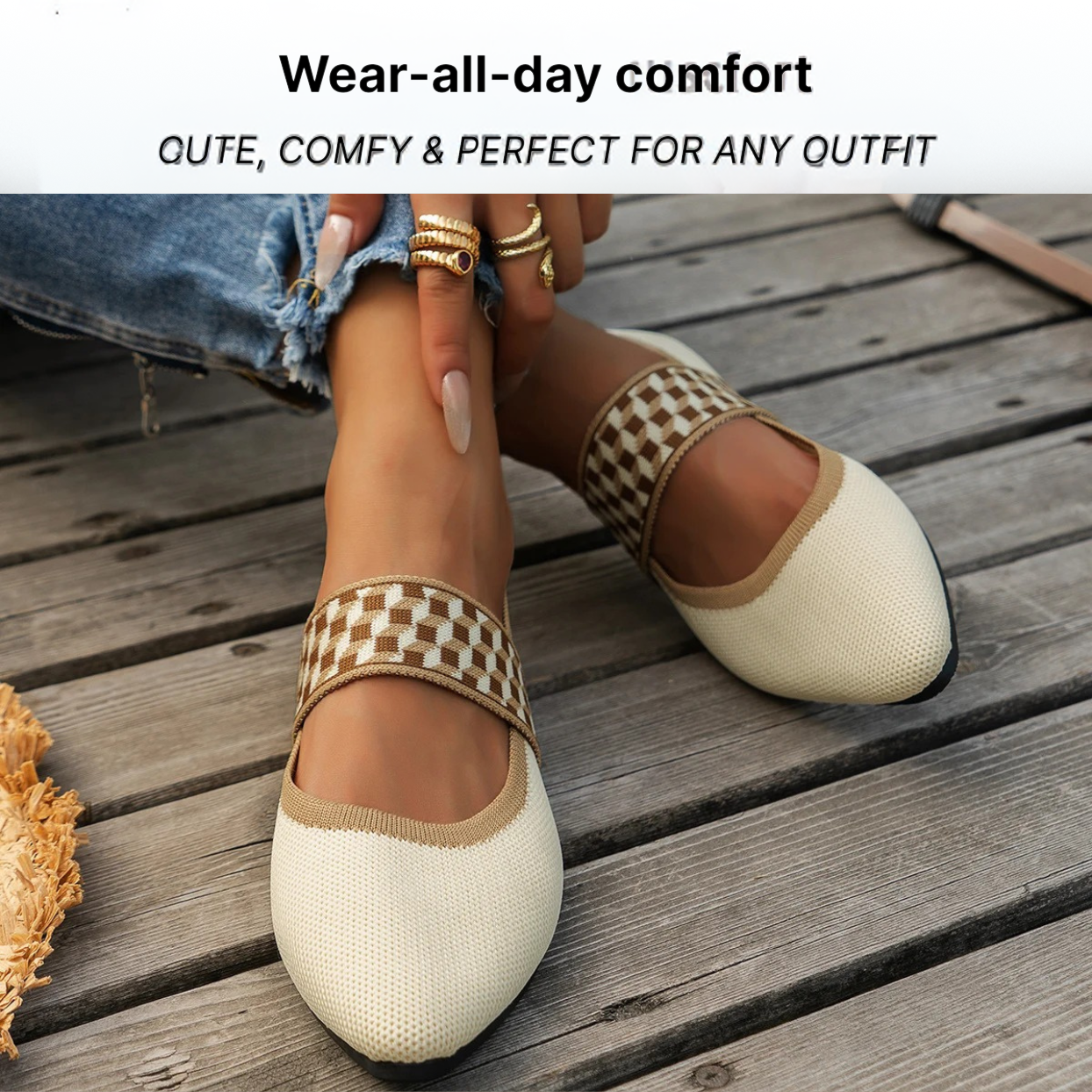 Bronoir Lily Pearl - Elegant & Supportive Ballerinas for Daily Comfort