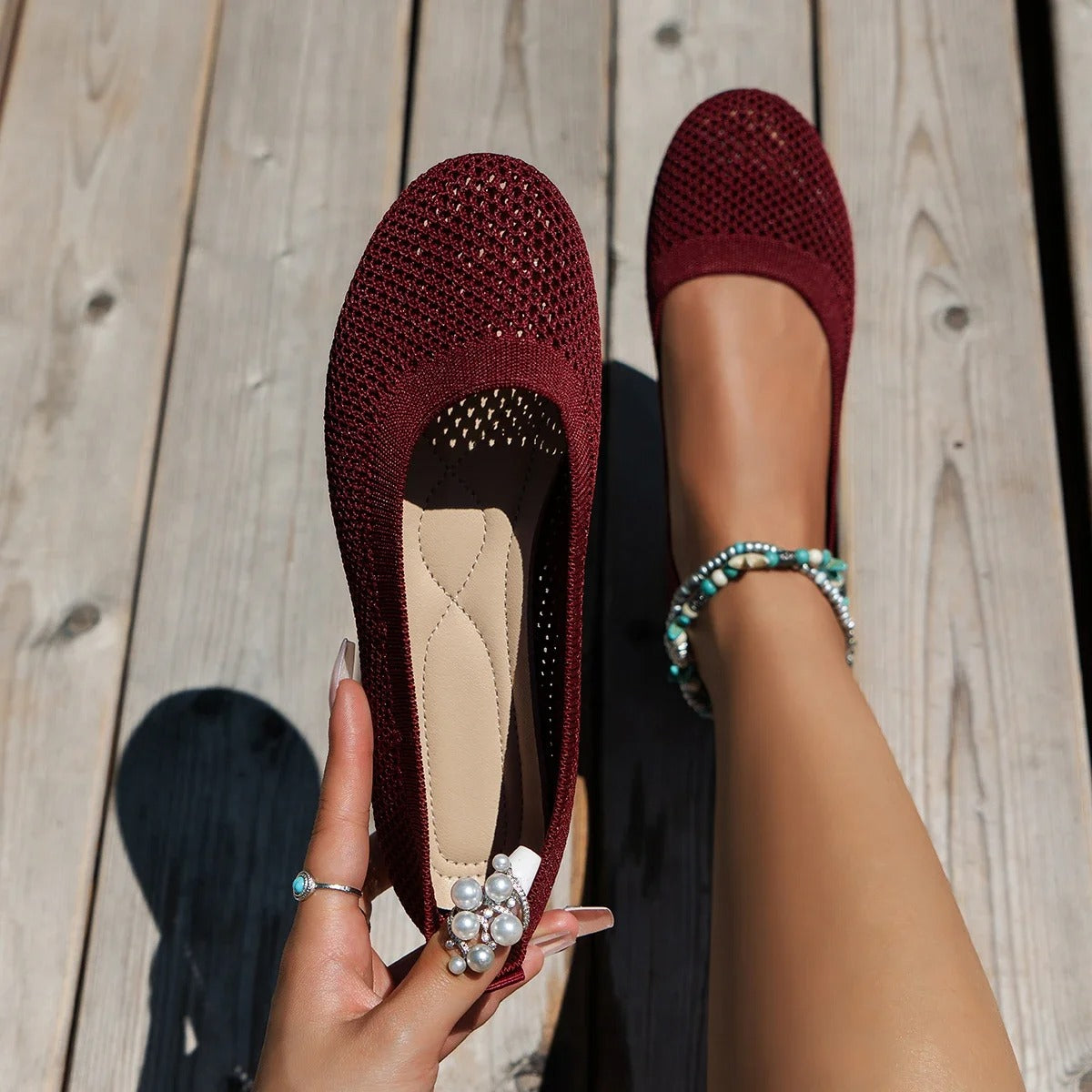Bronoir Ella Shine - Elegant & Supportive Ballerinas for Daily Comfort