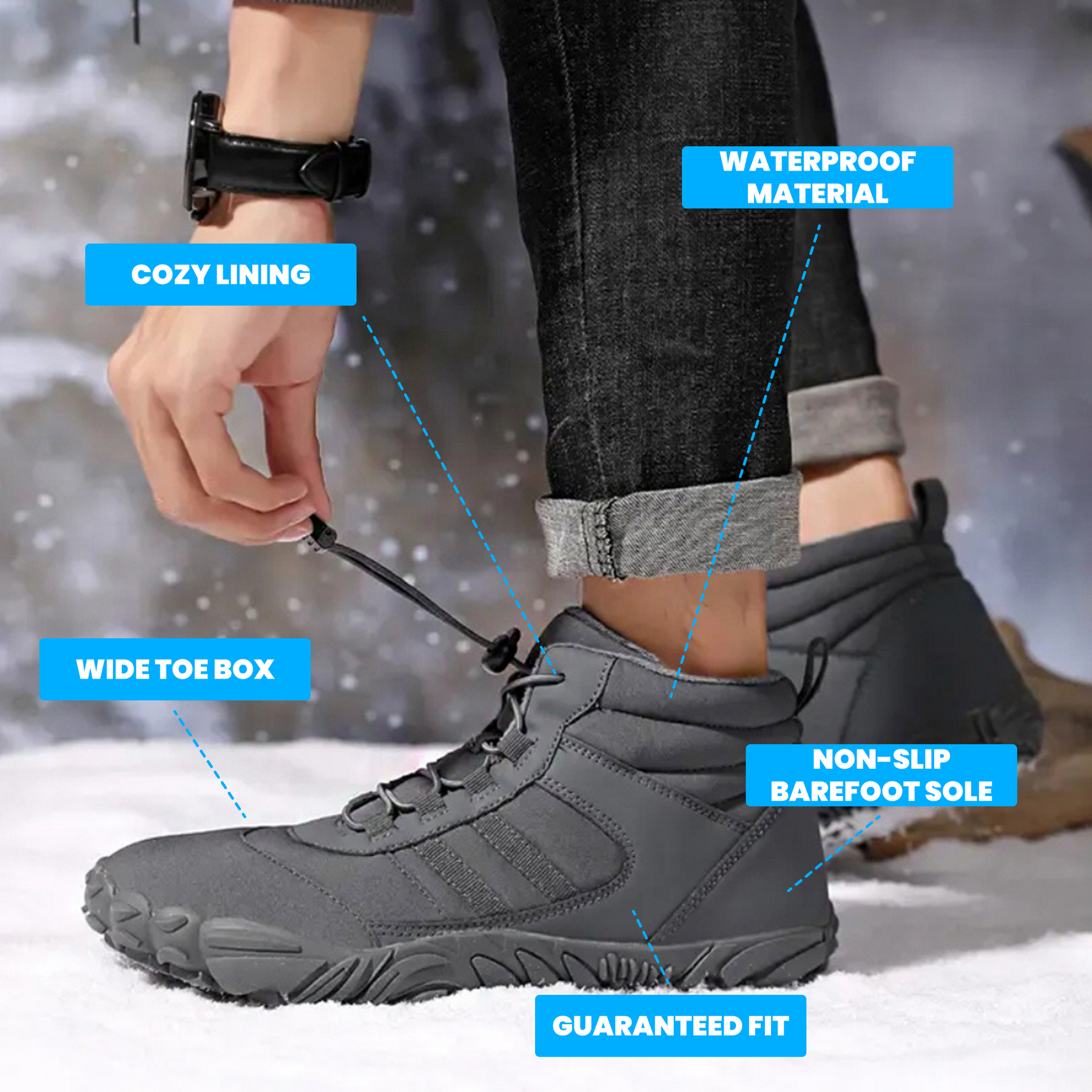 Bronoir™ Microplush - Winter Barefoot Shoes